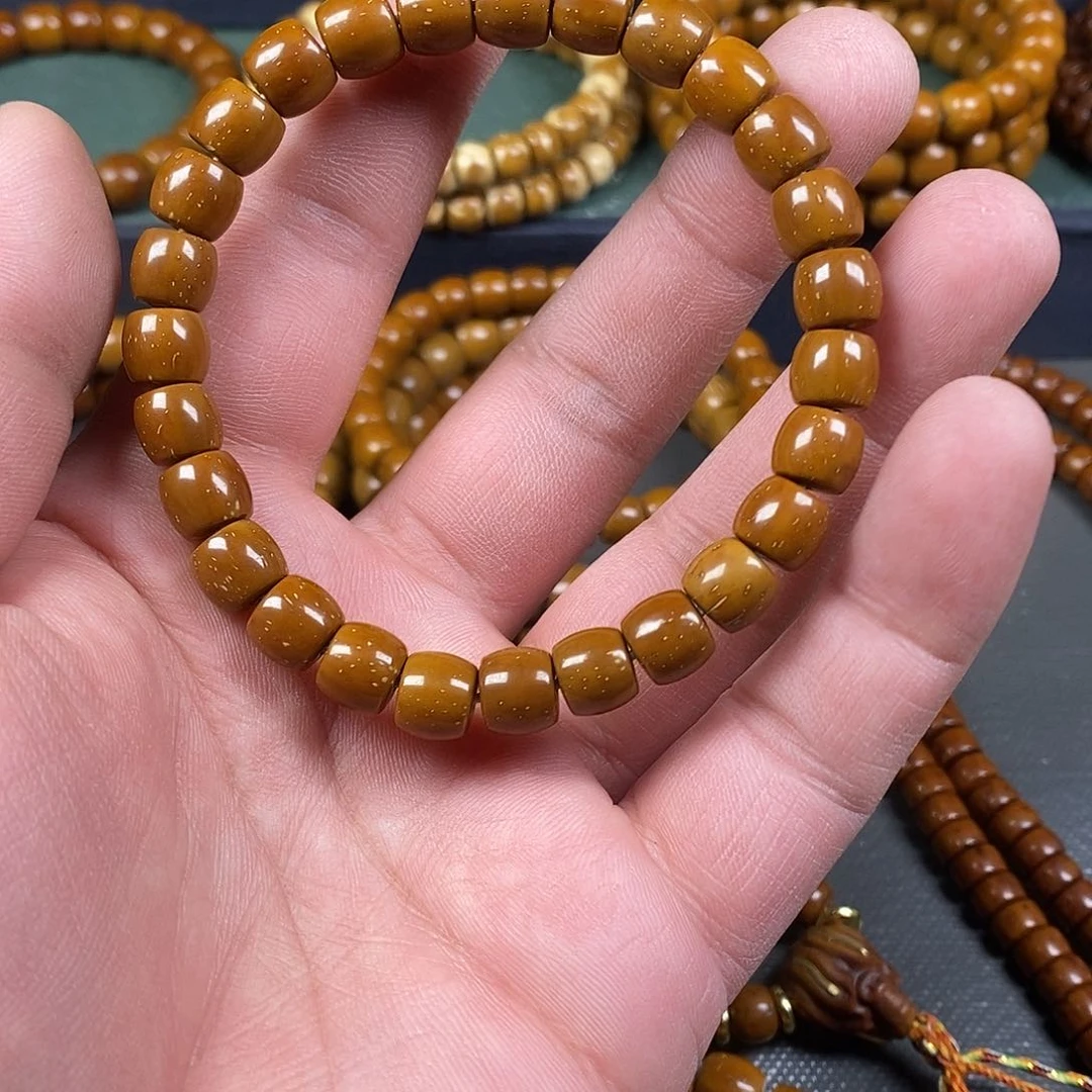 菩提鹏*海紫金鼠菩提实心直切手串