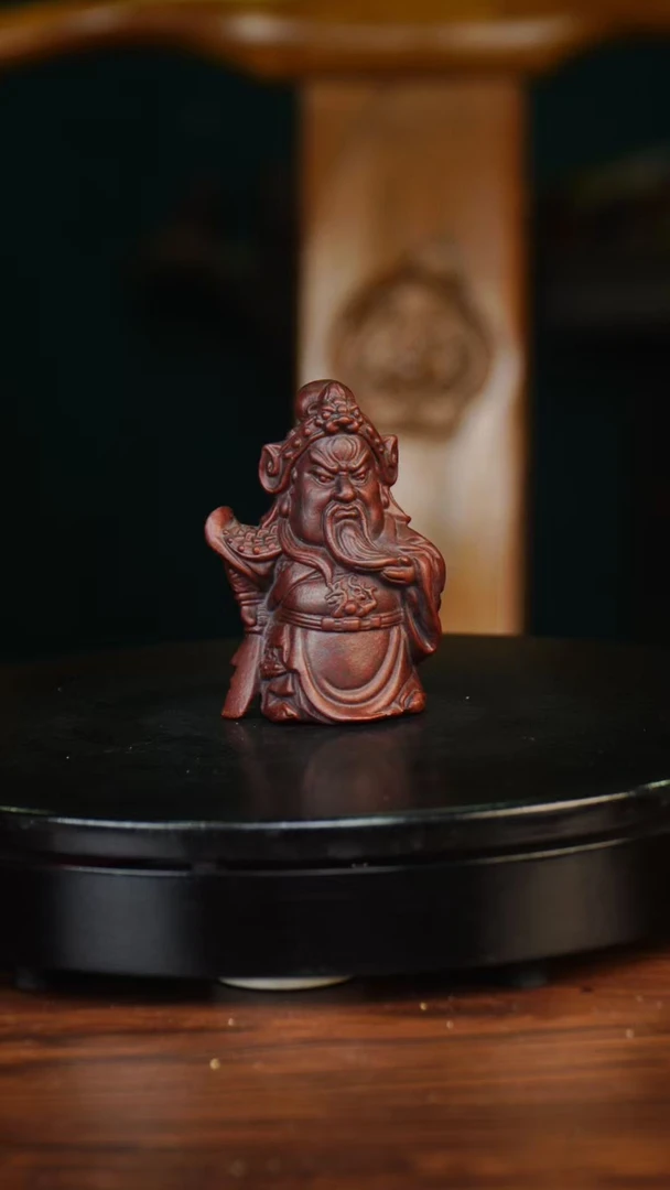 紫关公 宜兴紫砂茶宠摆件