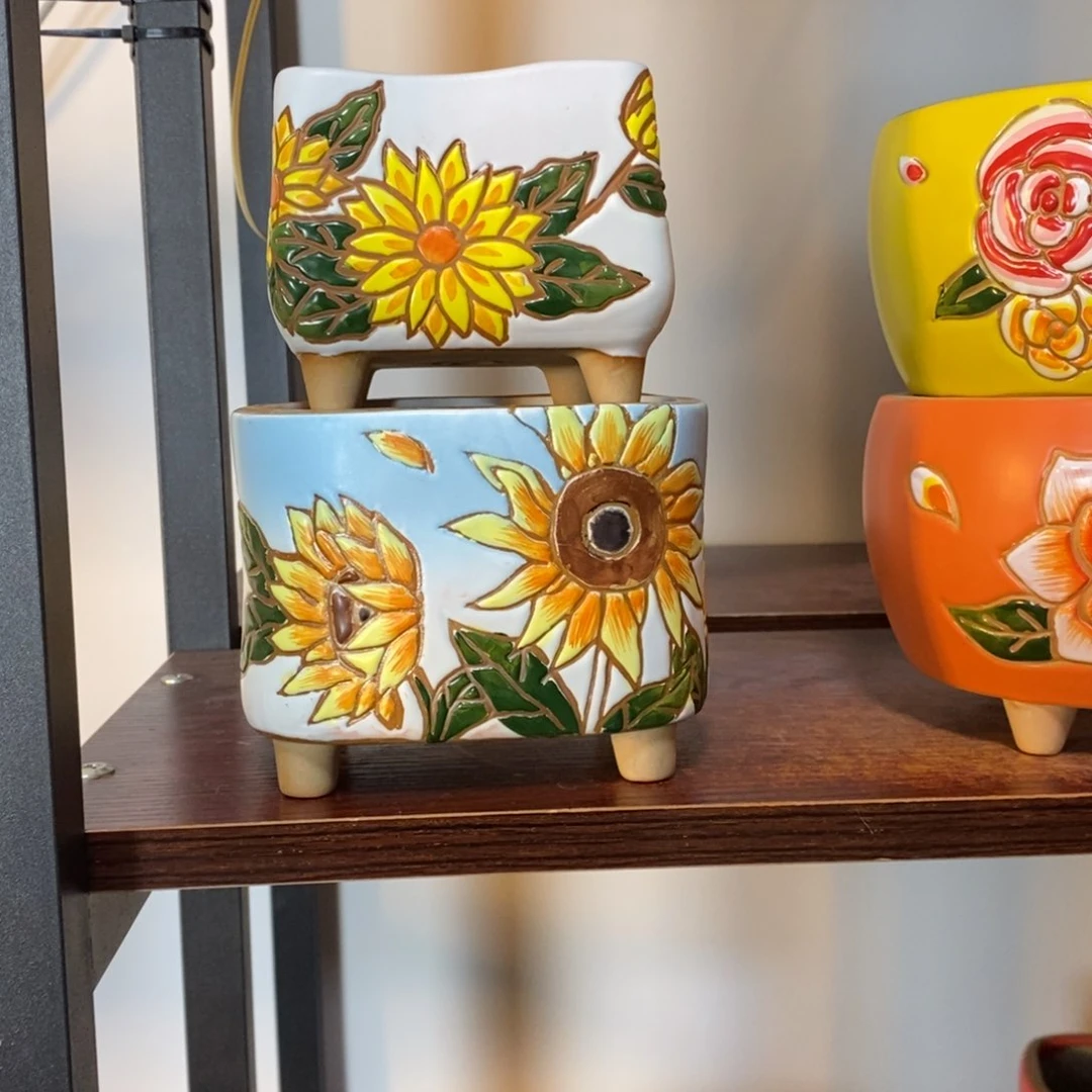 红陶韩式多肉植物花盆