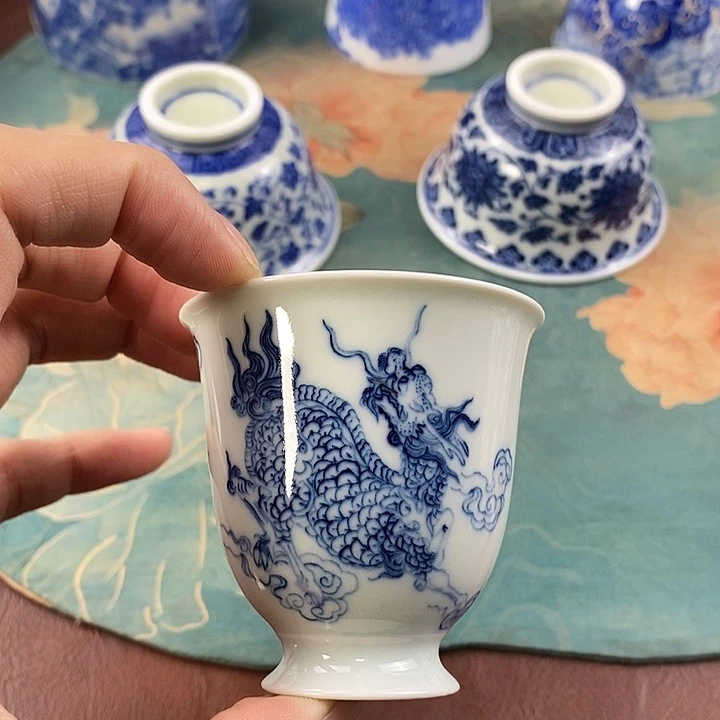 杯现代景德镇全手工全手绘茶具168888微瑕