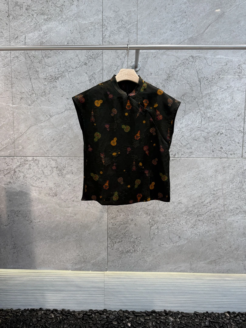 Sileen设计师绿色印花夏季时尚短袖衬衫