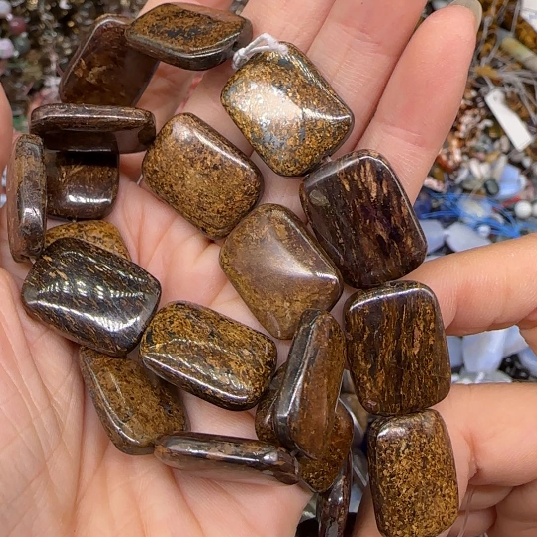 玛瑙/玉髓合金珠宝半成品古铜灰15mm牌子一条