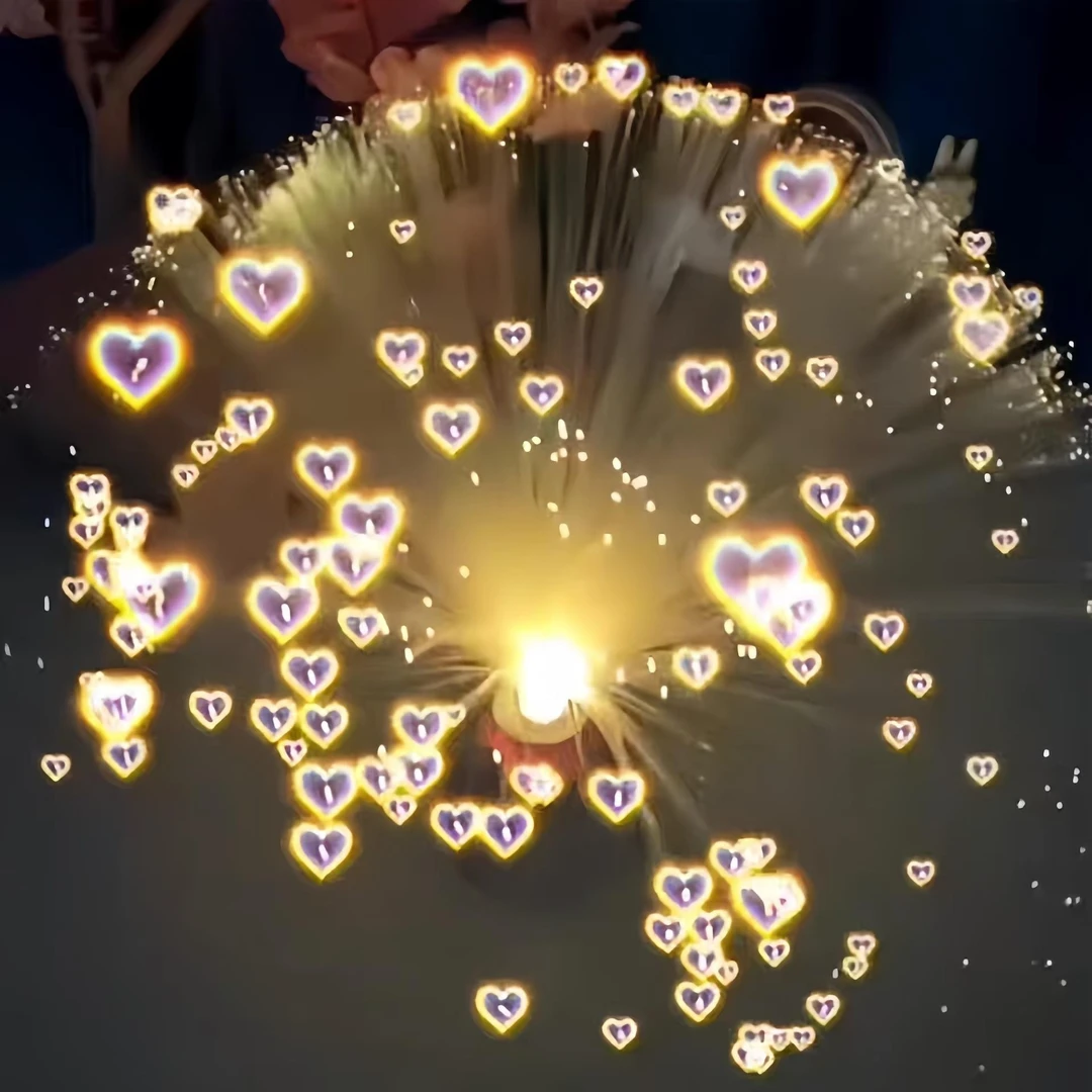 满天星光纤爱心灯七彩星空小夜灯卧室床头浪漫氛围灯送女朋友礼物