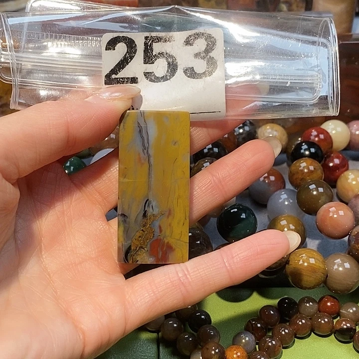 硅化玉未镶嵌天然北票树化玉吊坠