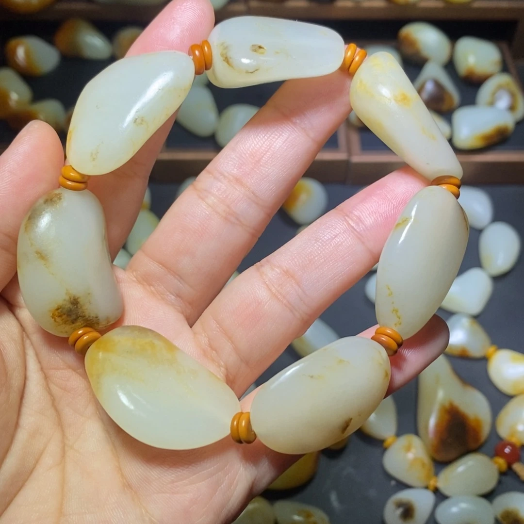 和田玉未镶嵌手链