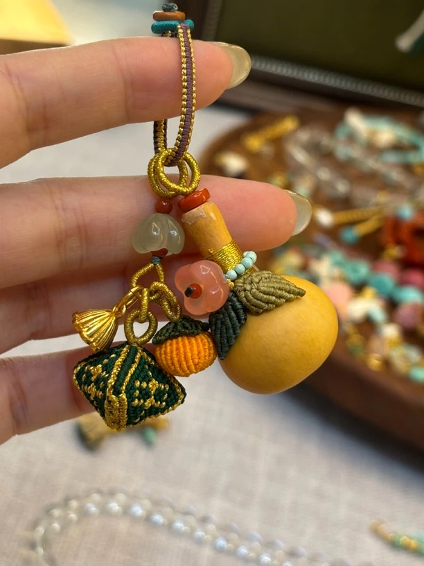 X-662手工三元高粽包包挂件