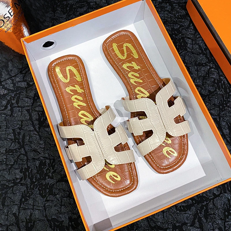 外穿休闲编织经典女鞋网红2025年夏季一字拖女凉拖平底