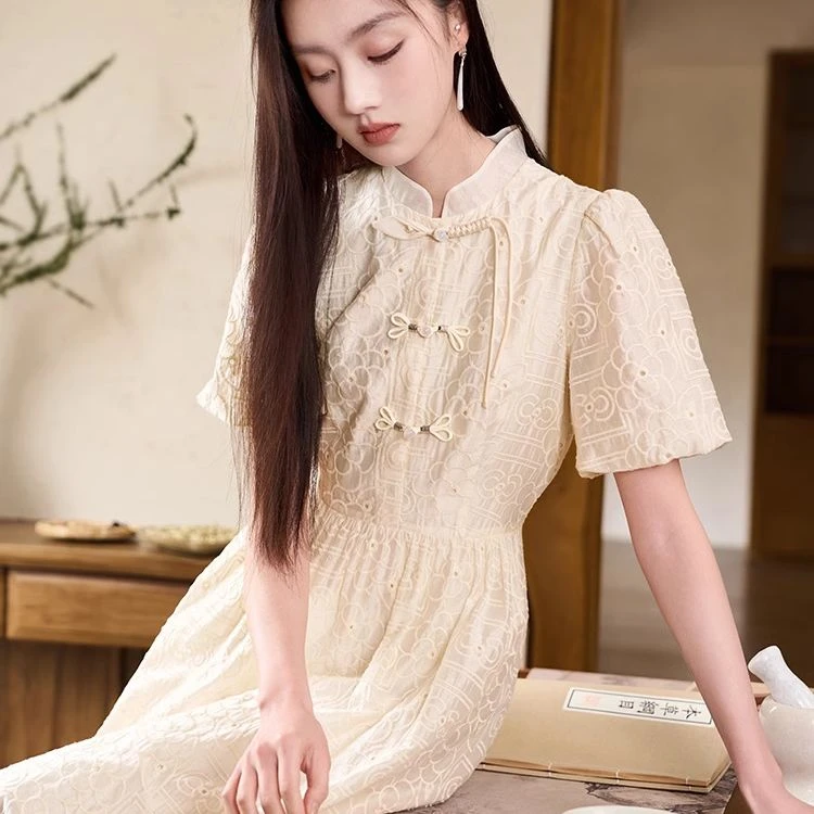 【许半夏推荐】Q842076旗袍 香影新中式改良旗袍连衣裙女春夏