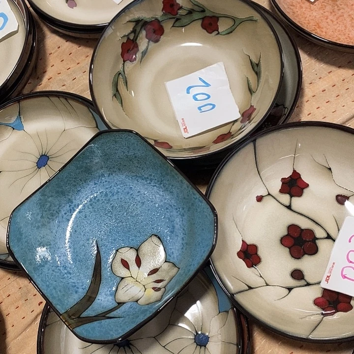 瓷片5件碗盘微瑕不退不换