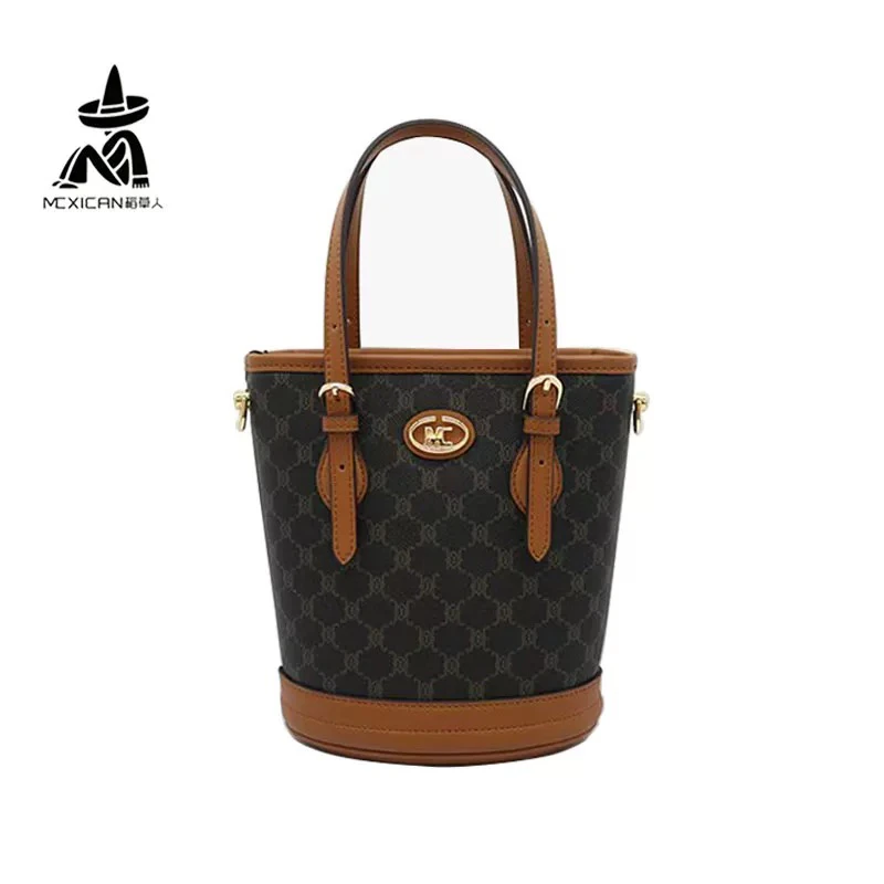 新款印花水桶包，手提斜挎两用，时尚百搭