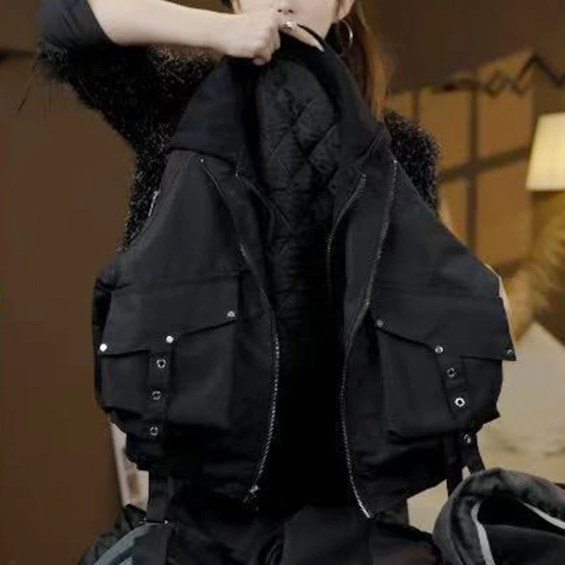 男童秋冬外套2024新款中大童冬装工装风上衣男孩假两件夹棉冲锋衣