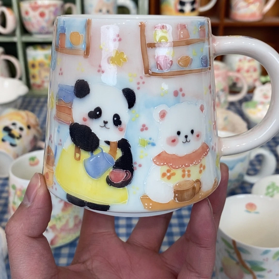 瓷片多**ᵐ熊猫马克杯微瑕福利
