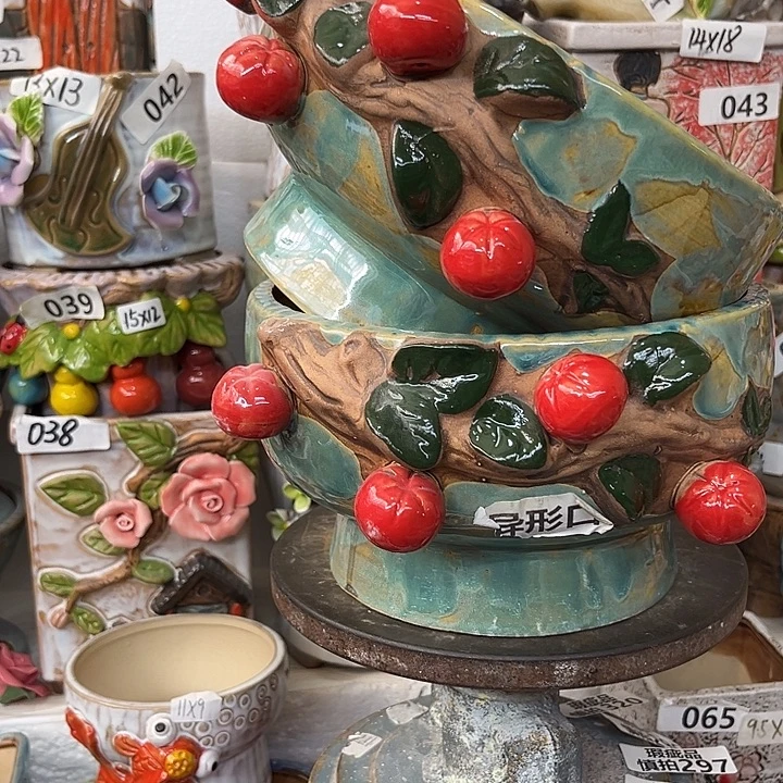 粗陶材质多肉花盆