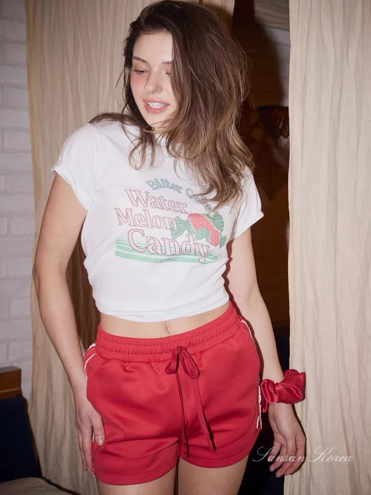 【A201-A250】夏季新款韩系简约百搭温柔风小众设计感T恤