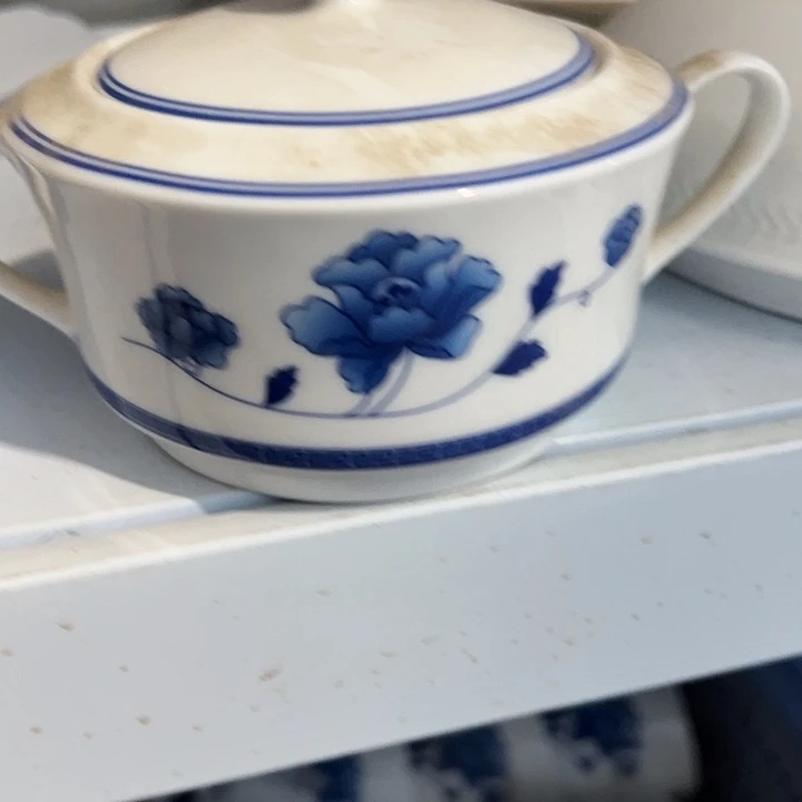 青韵双耳糖罐一个