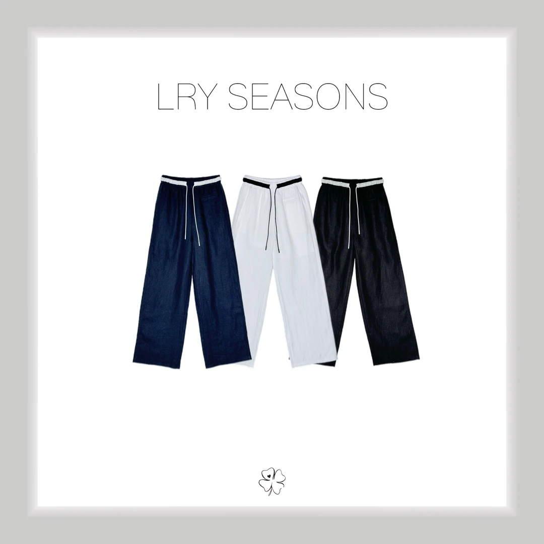 LRY SEASONS |高腰薄款麻料抽绳休闲裤251000