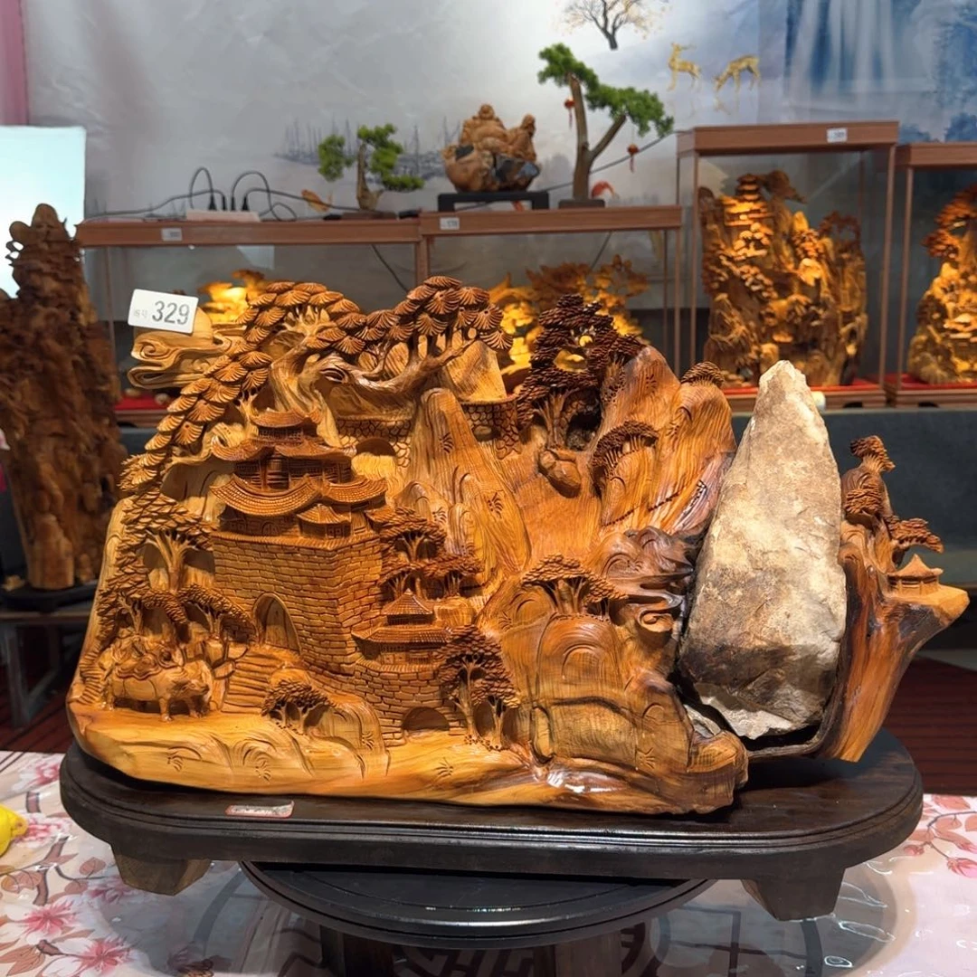 未***知柏木（崖柏）木雕款