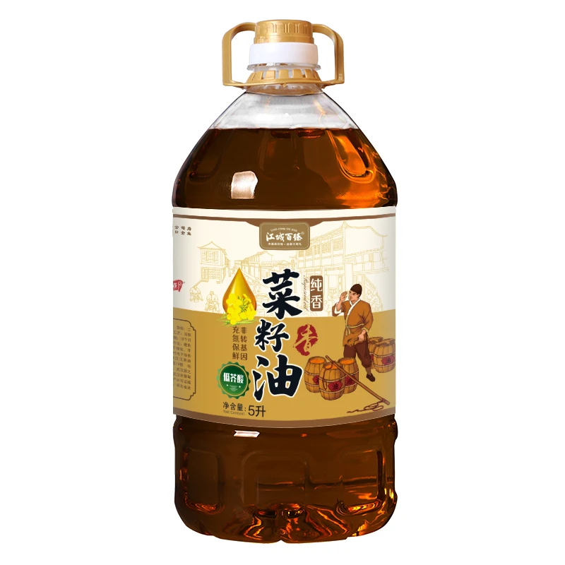 江城百臻厨道纯香菜籽油5L 湖北本地菜籽压榨 非转基因 炒菜香