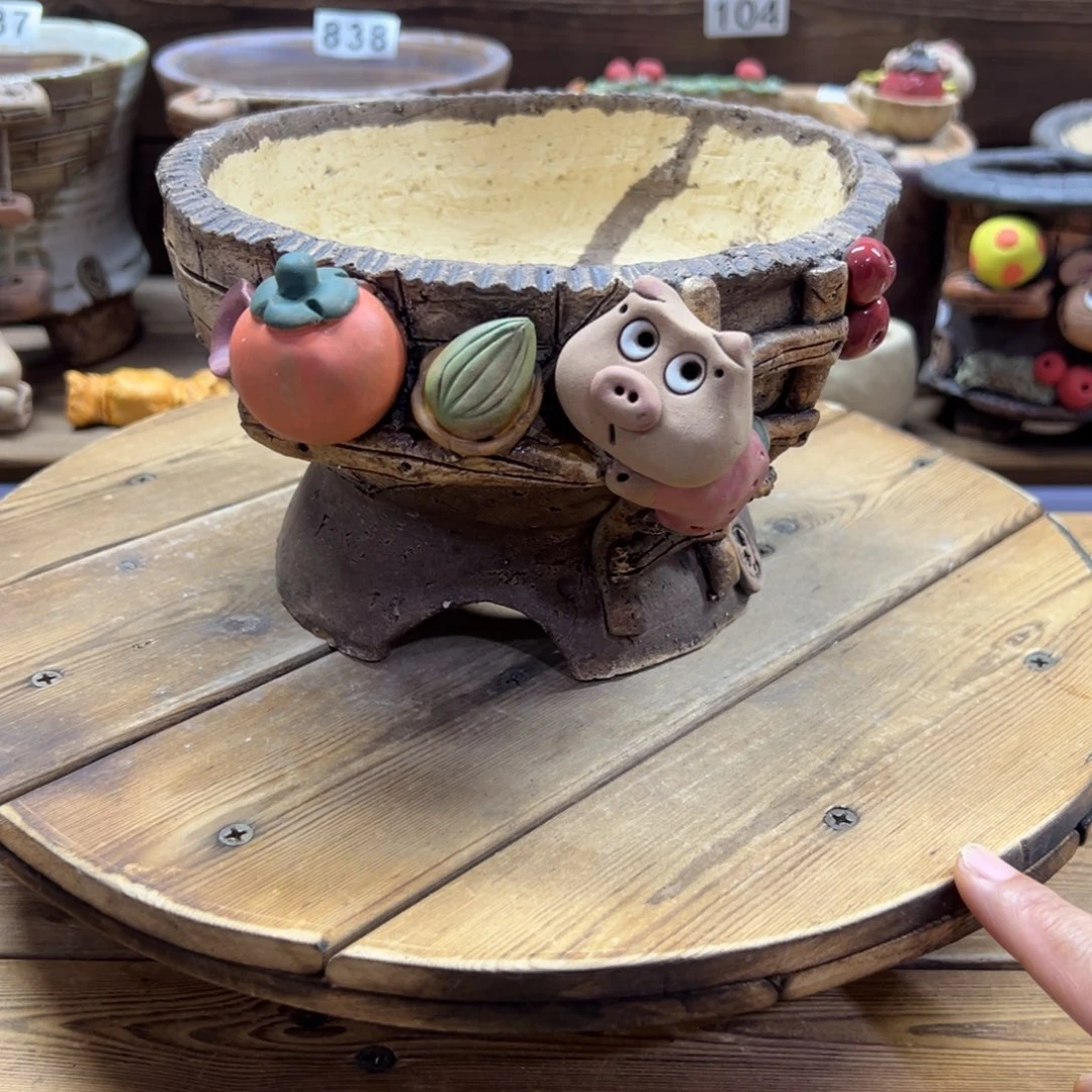 嘻哈多肉花盆百搭