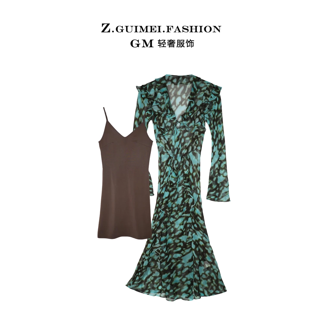 【肆姐高定】“波光粼粼”设计师款连衣裙X1481