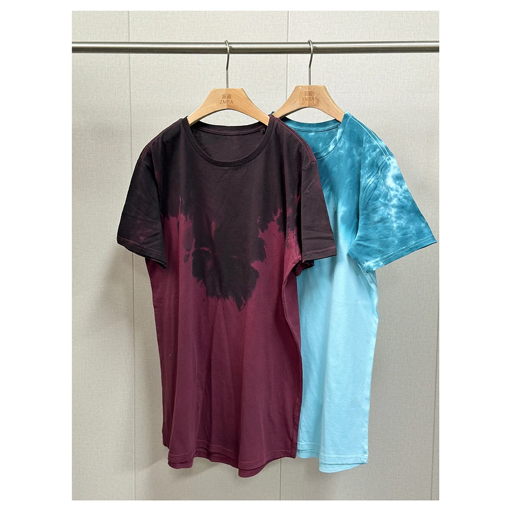 ZM1031 夏季新款宽松扎染圆领短袖T恤女