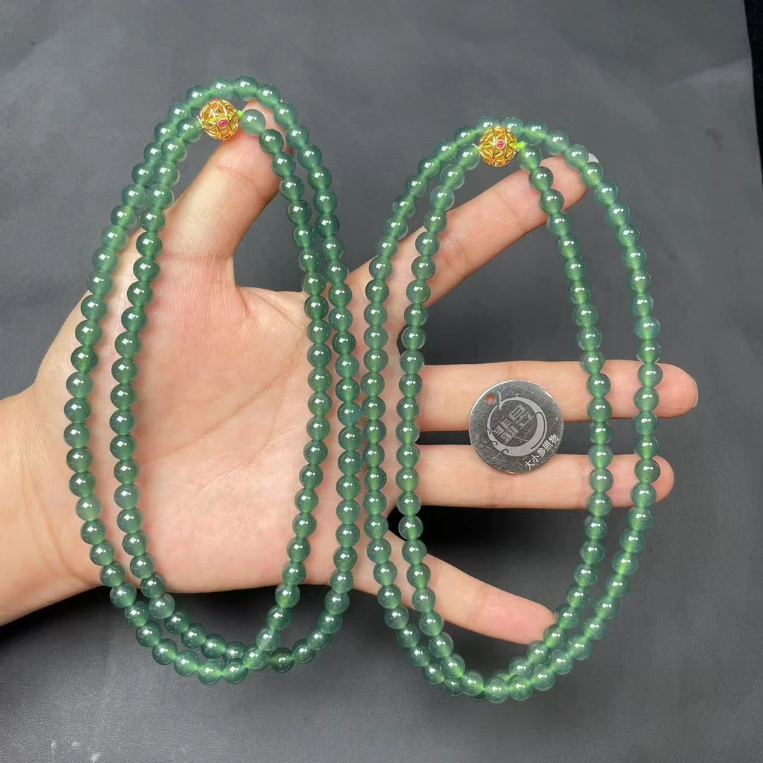 翡昱-N8-39484-617-天然A货翡翠珠链/约6+/约108颗/-多样性发其一