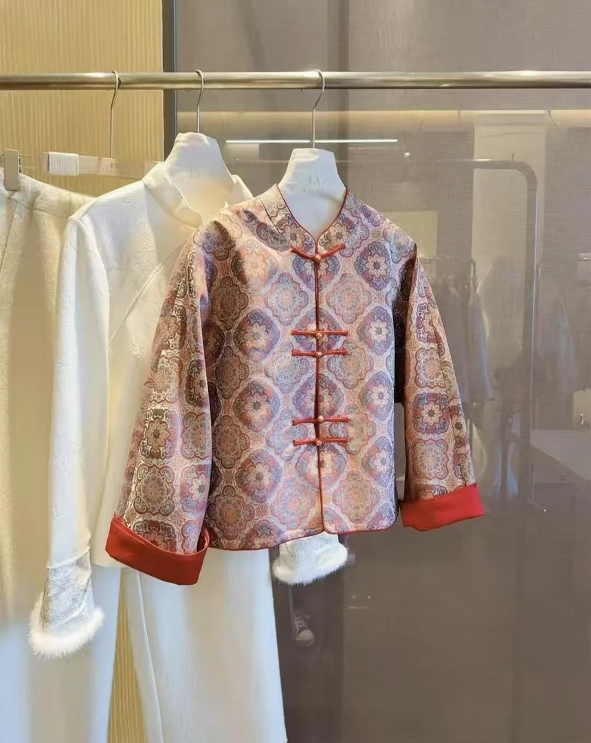 『缠金绕宝』新中式国风气质穿搭新款时尚提花贵气外套