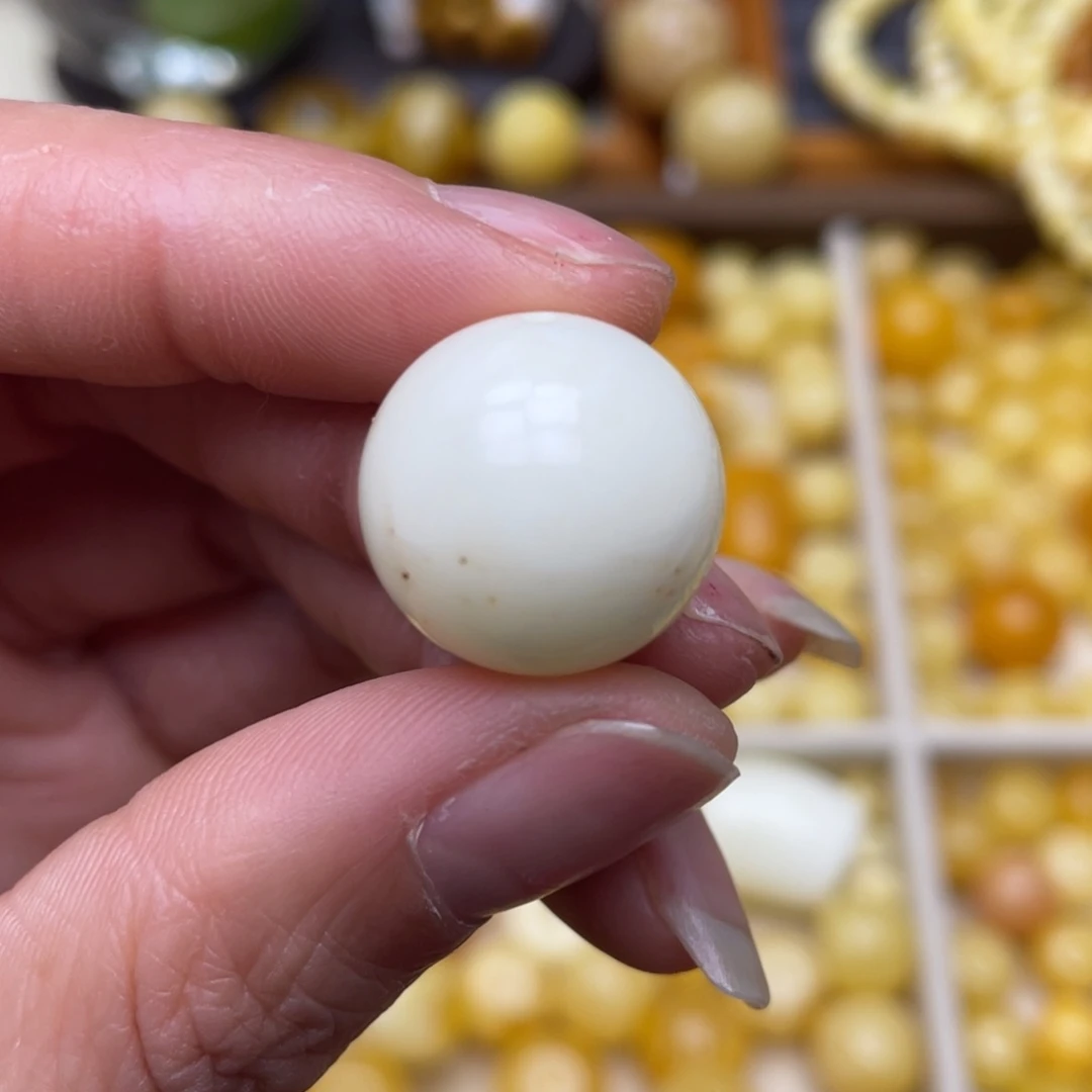 蜜蜡珠宝奇石未镶嵌粉17.7