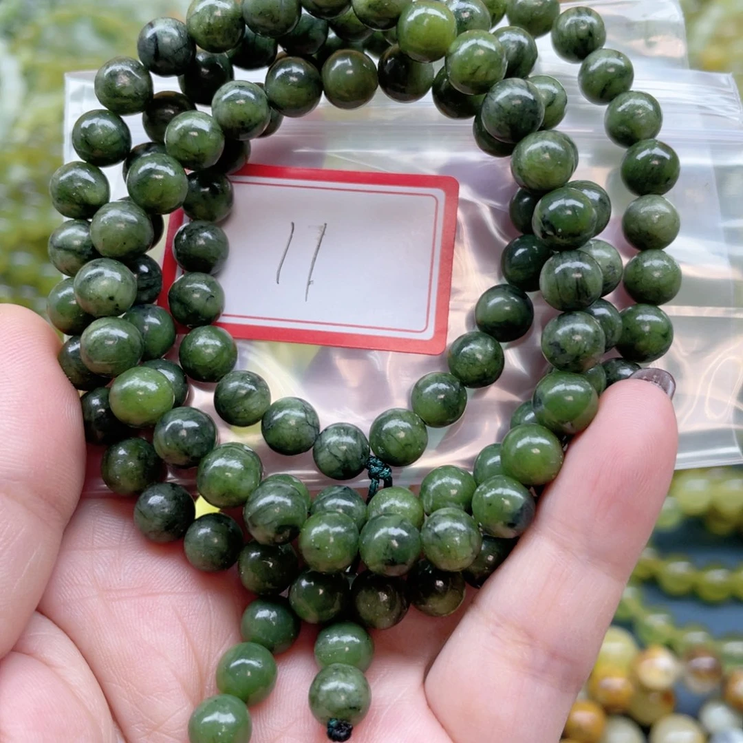 未镶嵌蛇纹石玉手链