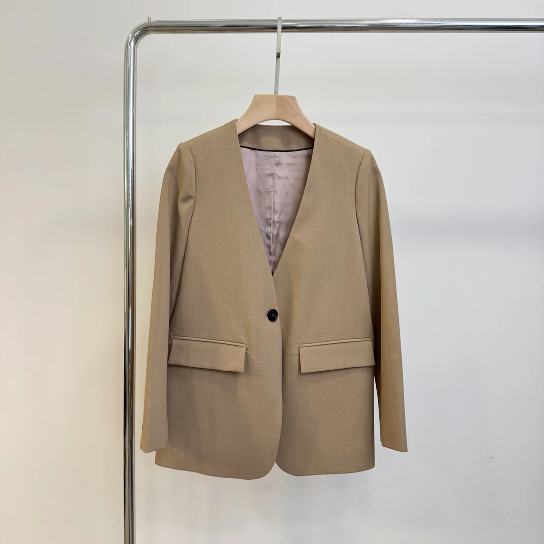 轻奢进口醋酸女士西装外套UU3M002