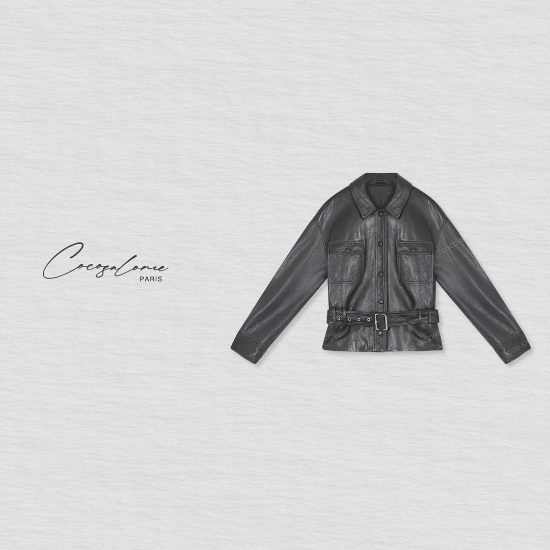 韩彬彬"城市猎人"新西兰进口100%胎羊皮时髦户外保暖皮衣0762-7