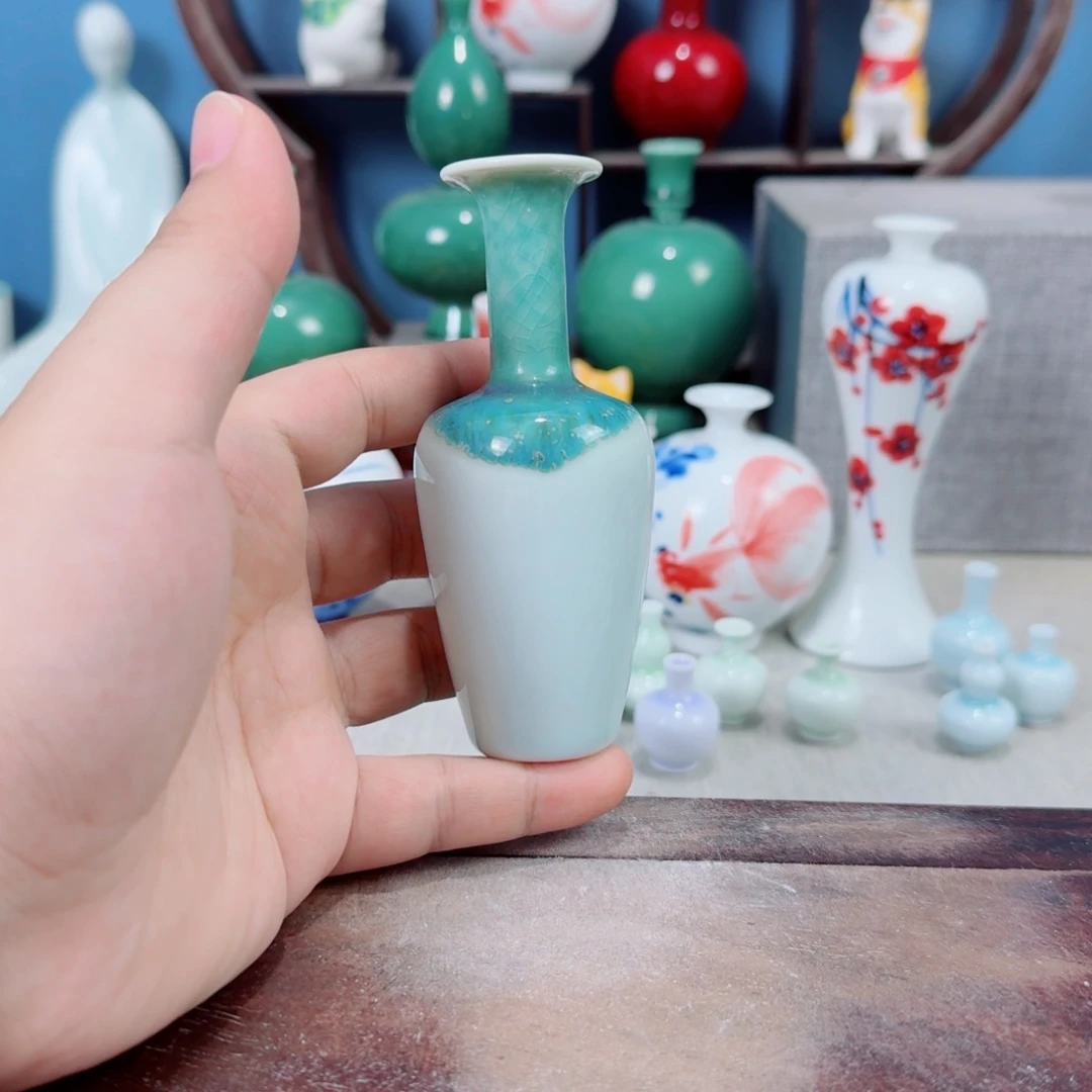 陶瓷手工小花器摆件