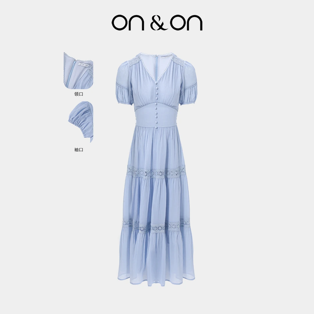 ON&ON/安乃安夏季韩系温柔收腰度假风连衣裙N5SA1642819