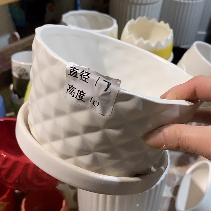 摆件陶陶盆有孔 瑕疵介意勿拍