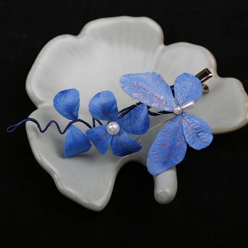 如梦笙嫣3213 掐丝绒花发钗发夹复古古装头饰 联客服加主体