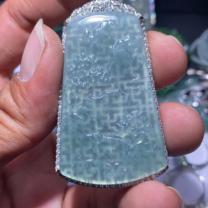 翡翠未镶嵌颈饰天然翡翠