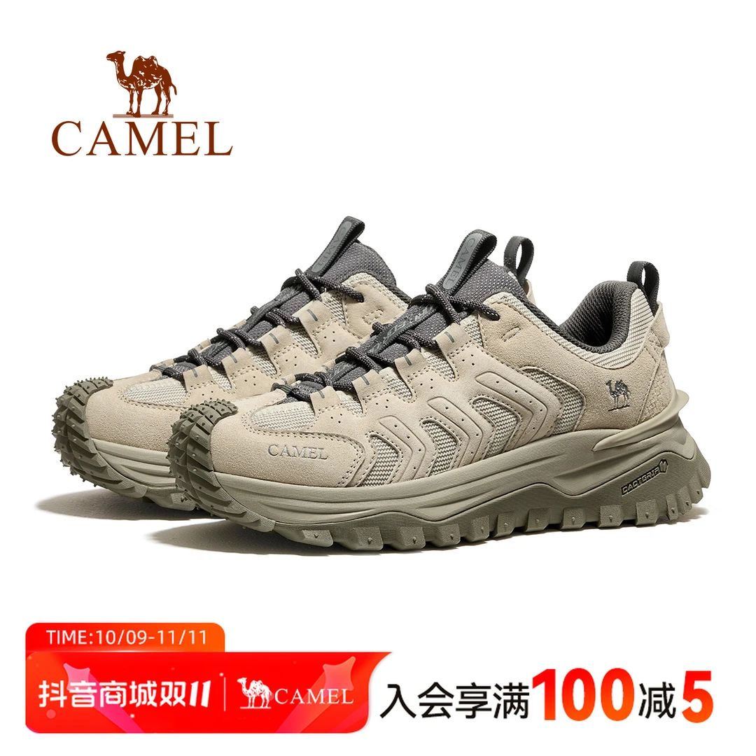 骆驼户外登山鞋2025秋季新款男鞋耐磨缓震徒步鞋厚底增高女鞋GC