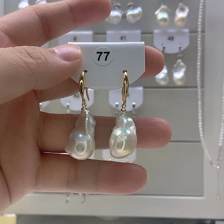 今***月淡水珍珠颈饰银S925镶嵌77