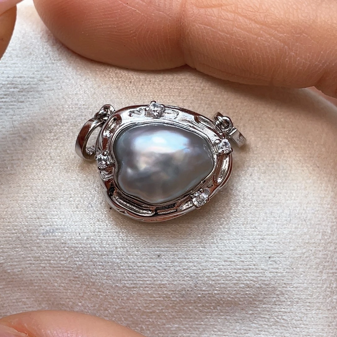 银S925镶嵌海水珍珠颈饰