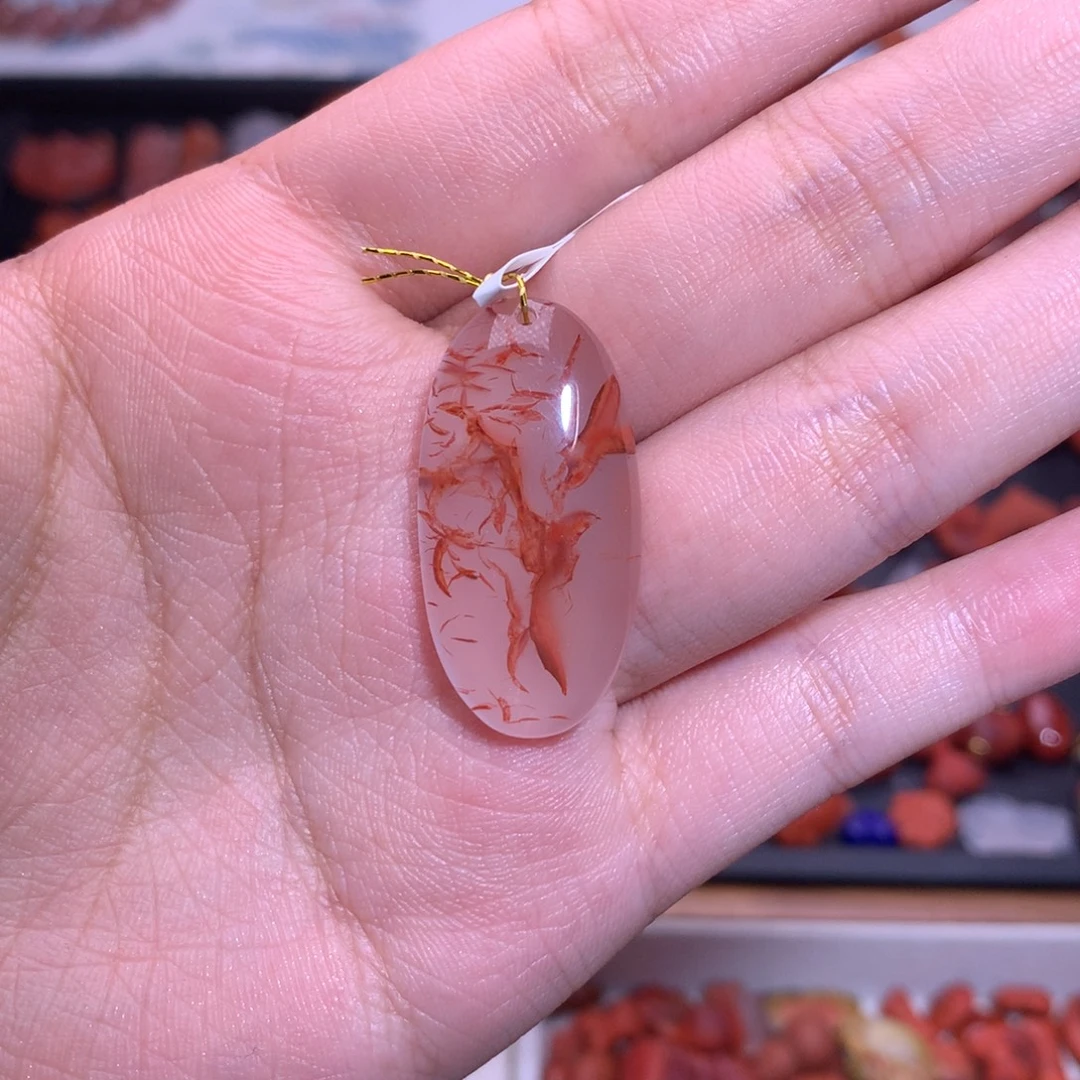 未镶嵌南红玛瑙珠宝半成品吊坠5