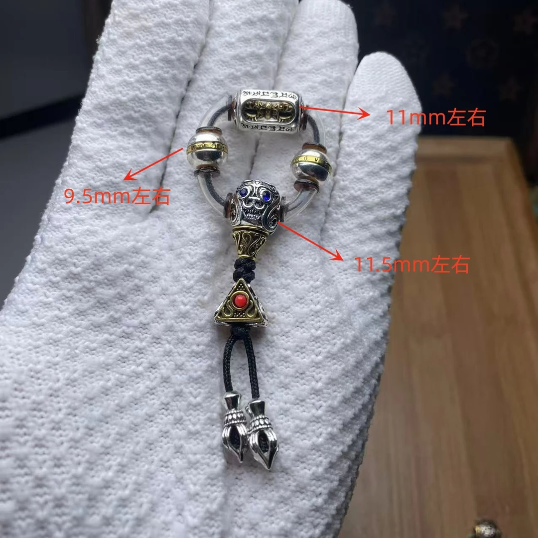 六字箴言瑞兽金刚杵整套文玩配饰套装藏风配饰DIY饰品