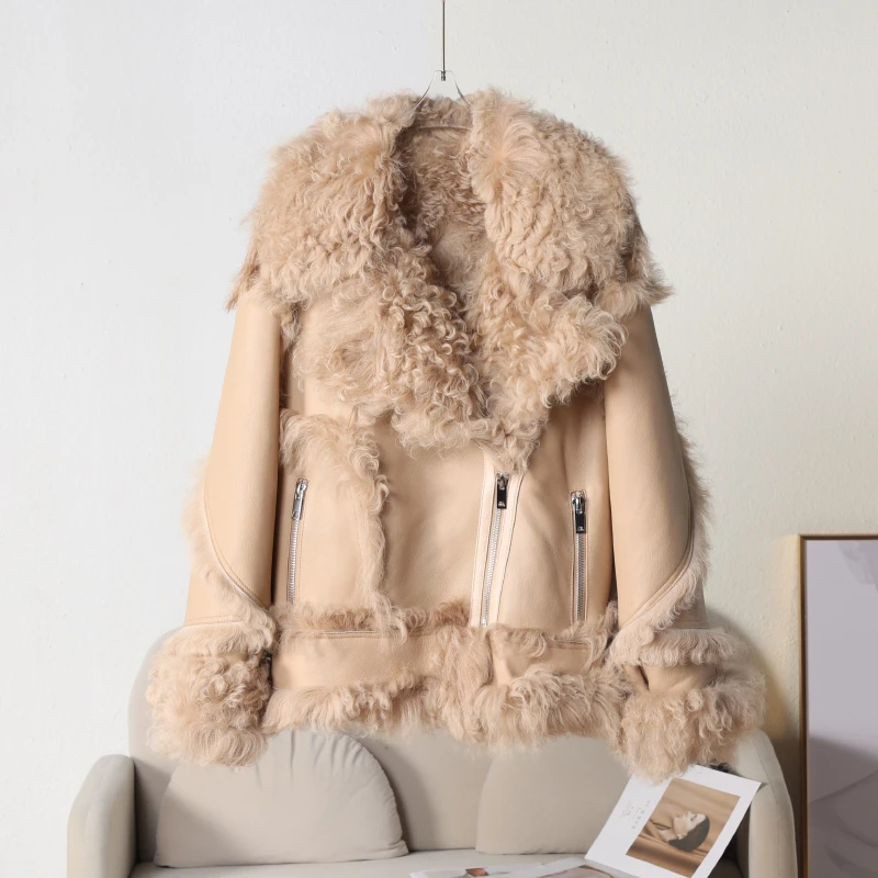 HERDERS 洛克米时尚潮流皮毛一体外套