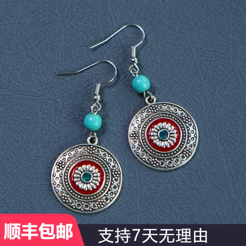 S13足银999耳钩气质时尚百搭复古手工国风素款个性耳环