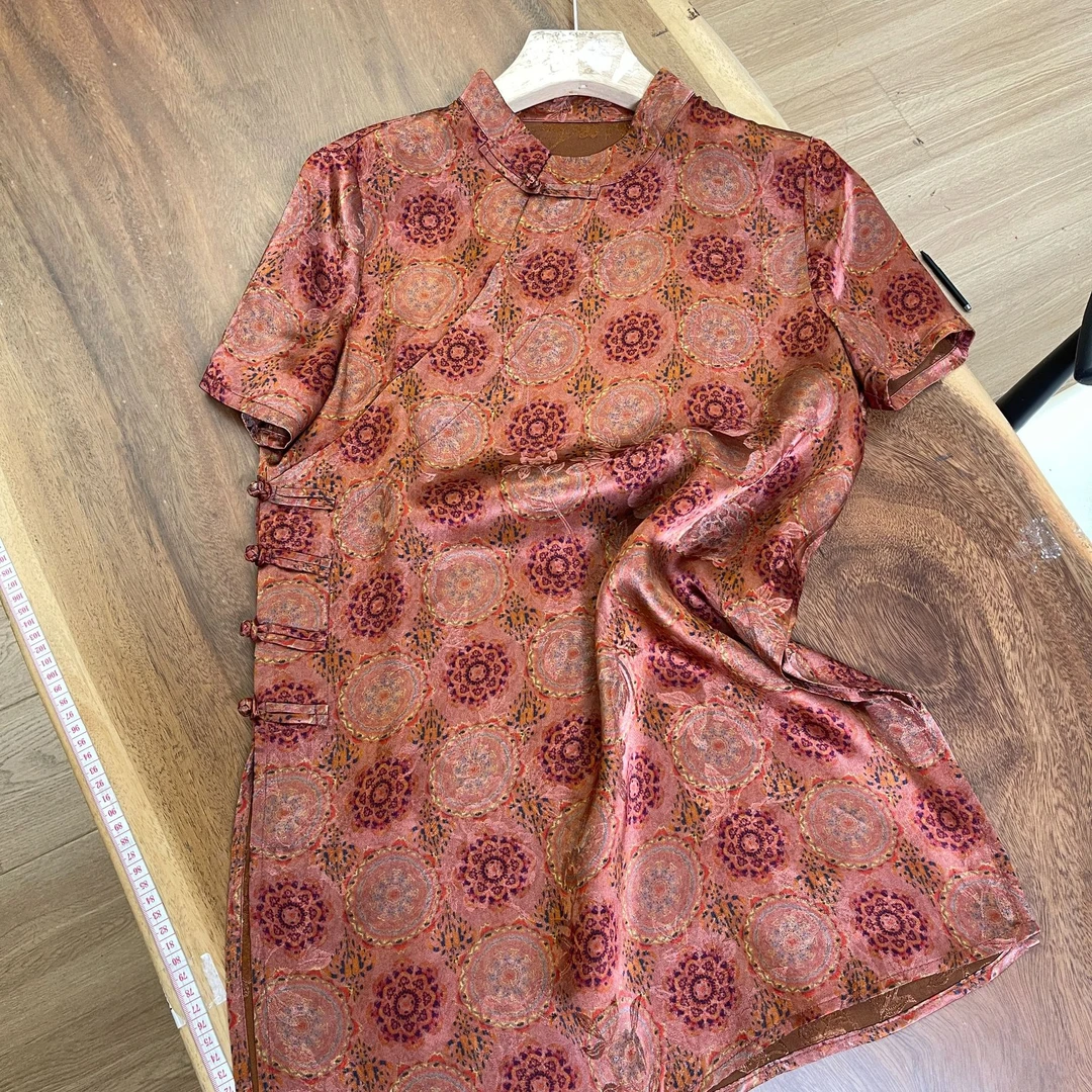 CHEN HENG 太阳  短旗袍提花旗袍