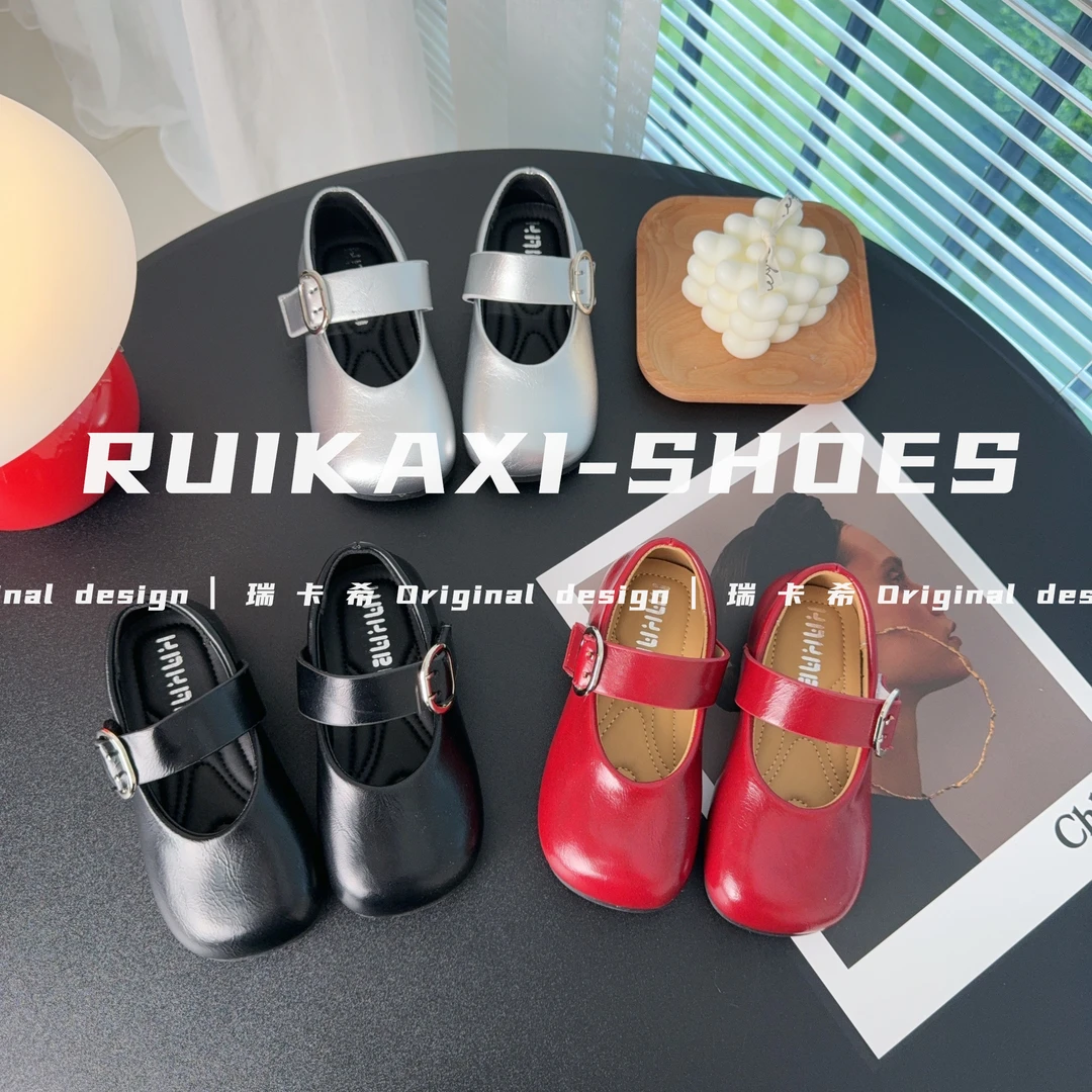 瑞卡希【极简风】女童小皮鞋玛丽珍单鞋2025秋季新款宝宝软底公主鞋