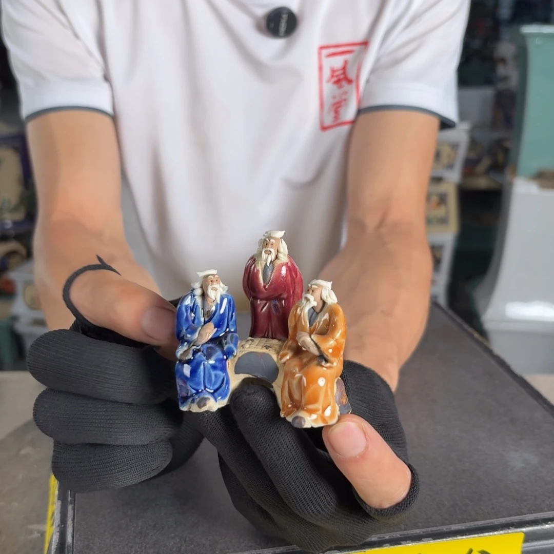 一风堂石湾花盆 公仔