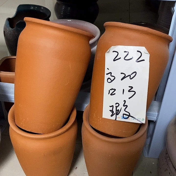 粗陶红陶绿植花盆222