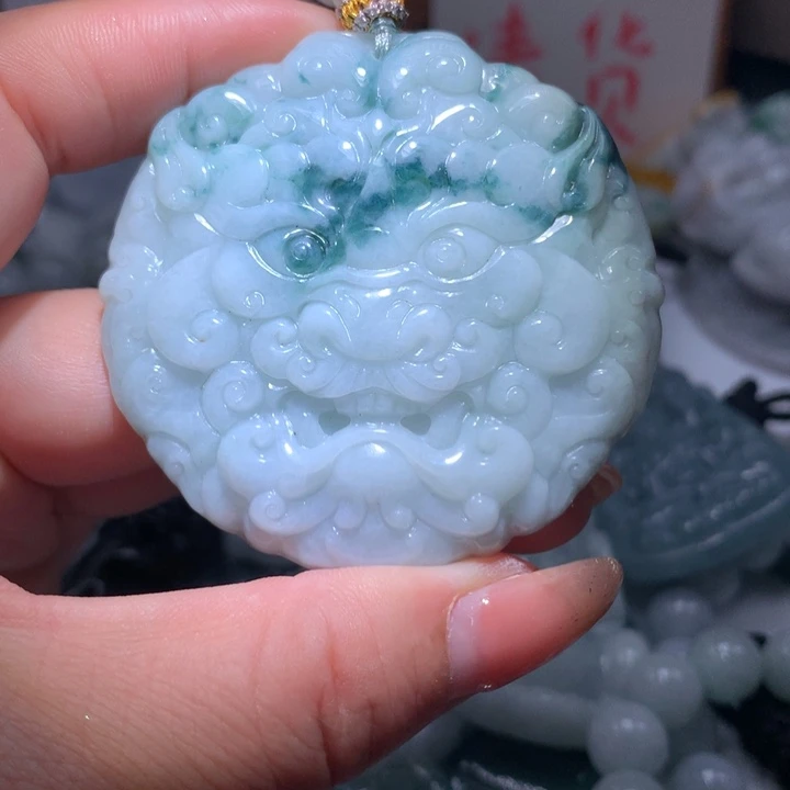 翡翠未镶嵌颈饰保真天然A货翡翠