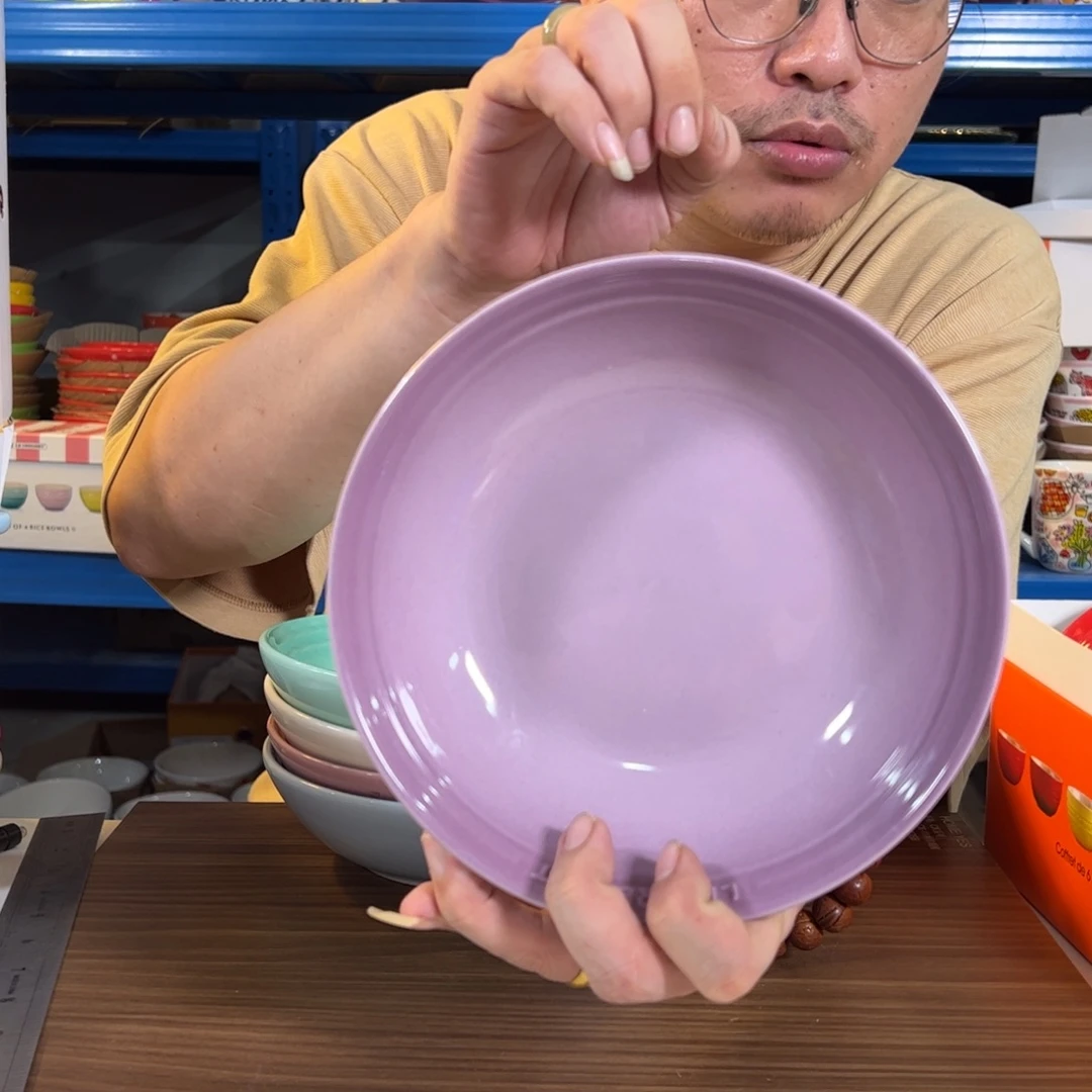 陶瓷紫罗兰燕麦碗