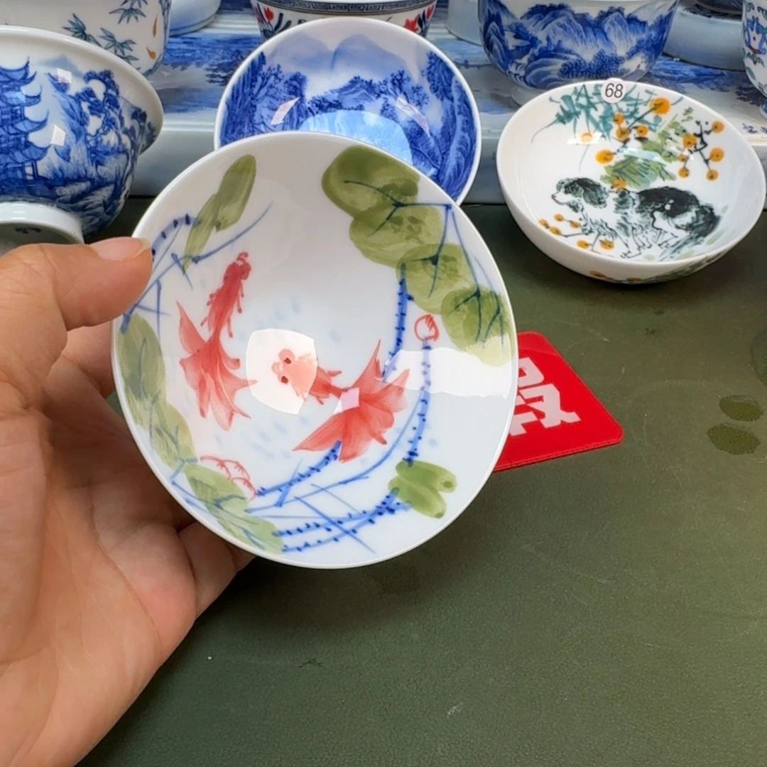 陶景德镇纯手绘茶具圆圆251